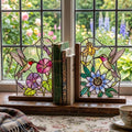 Hummingbird Glass Bookends