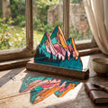 Pink Mountain Glass Decor