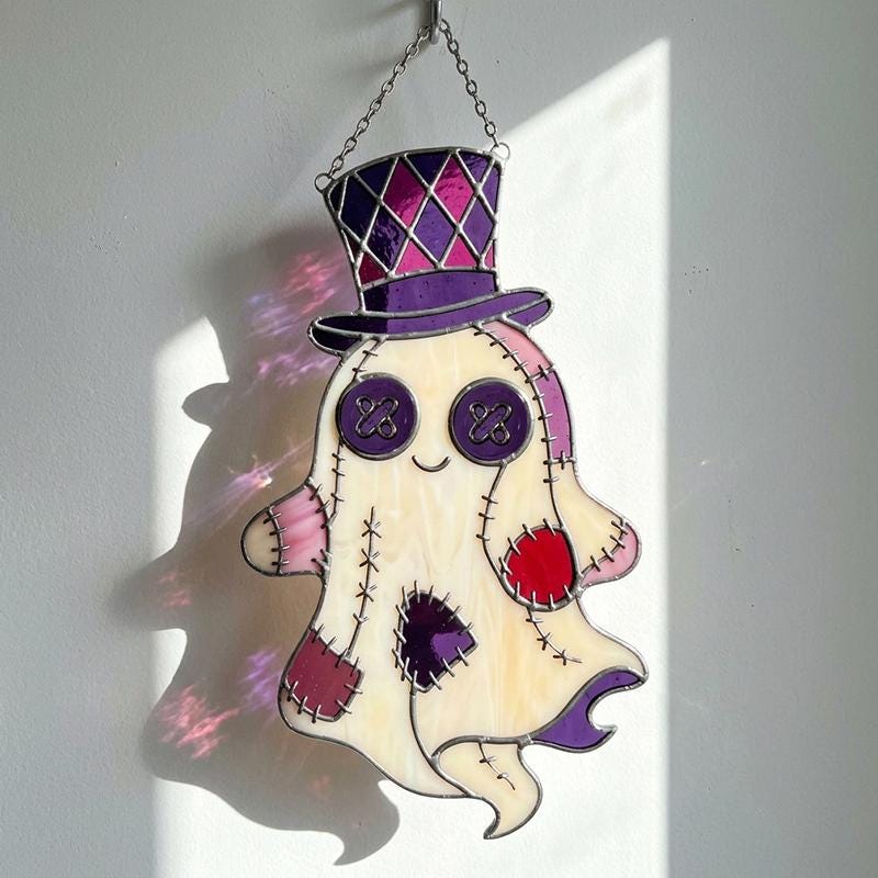 Voodoo Ghost Glass Suncatcher