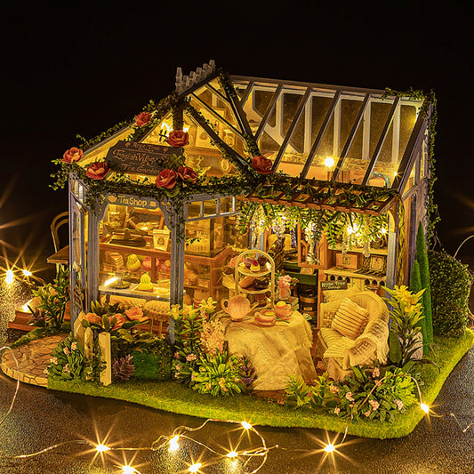 Rose Garden DIY Handmade Flower House Miniature