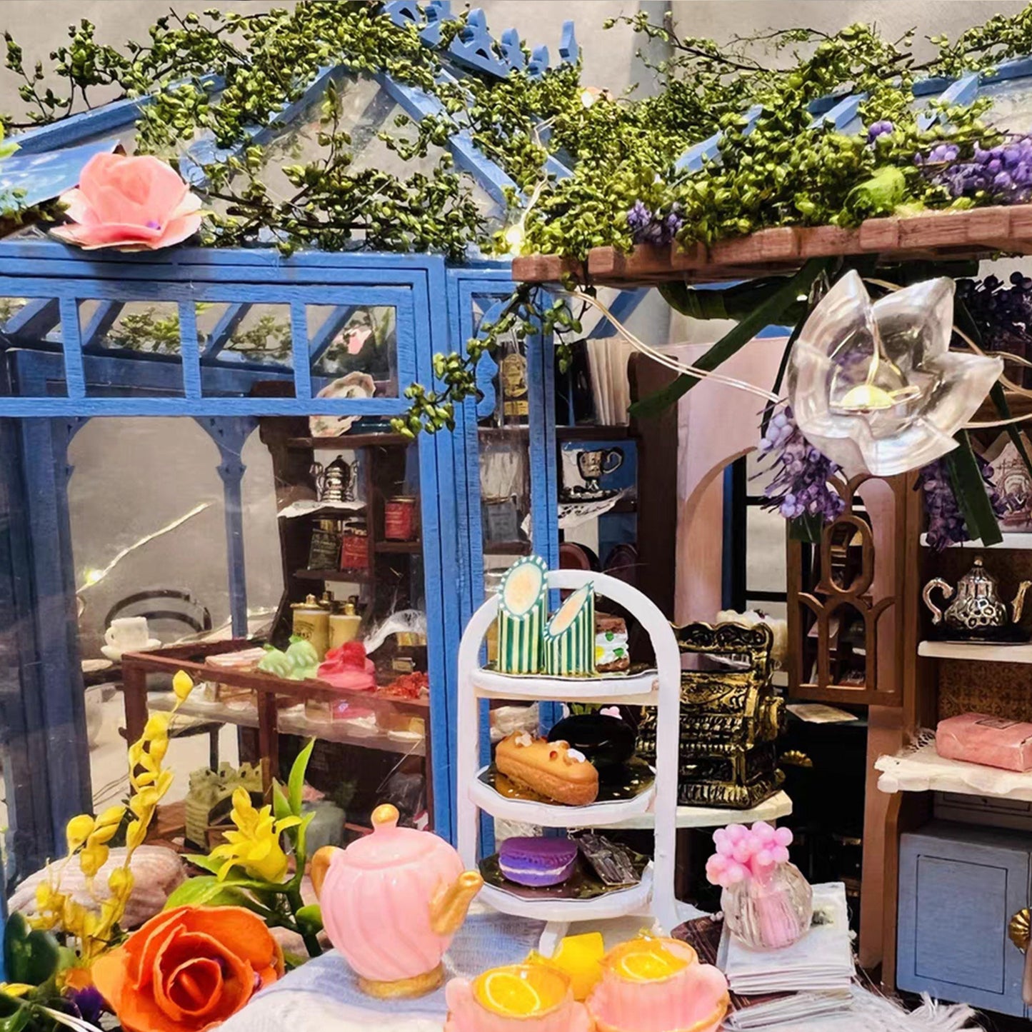 Rose Garden DIY Handmade Flower House Miniature