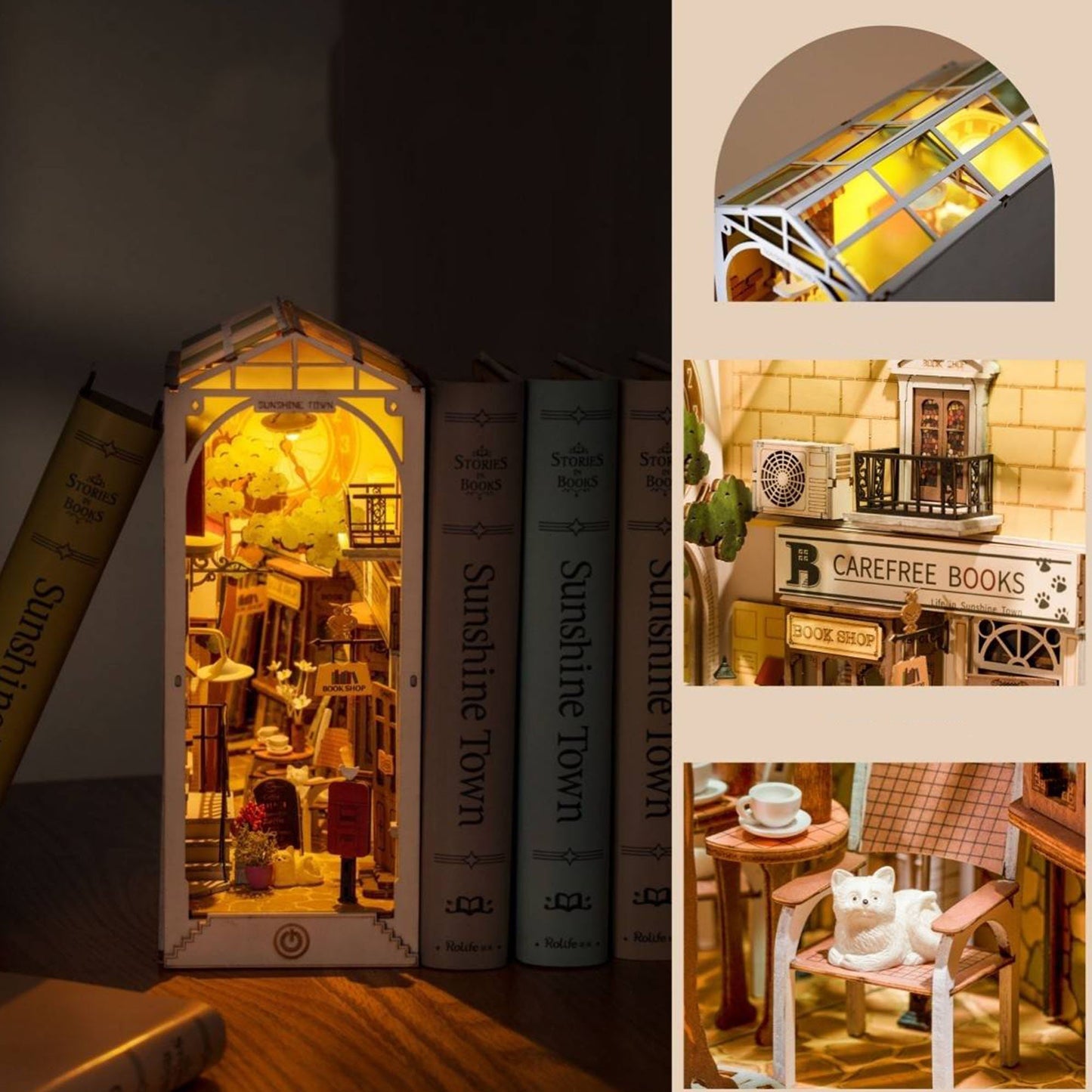 Sunshine Town DIY Book Nook Home Decoration