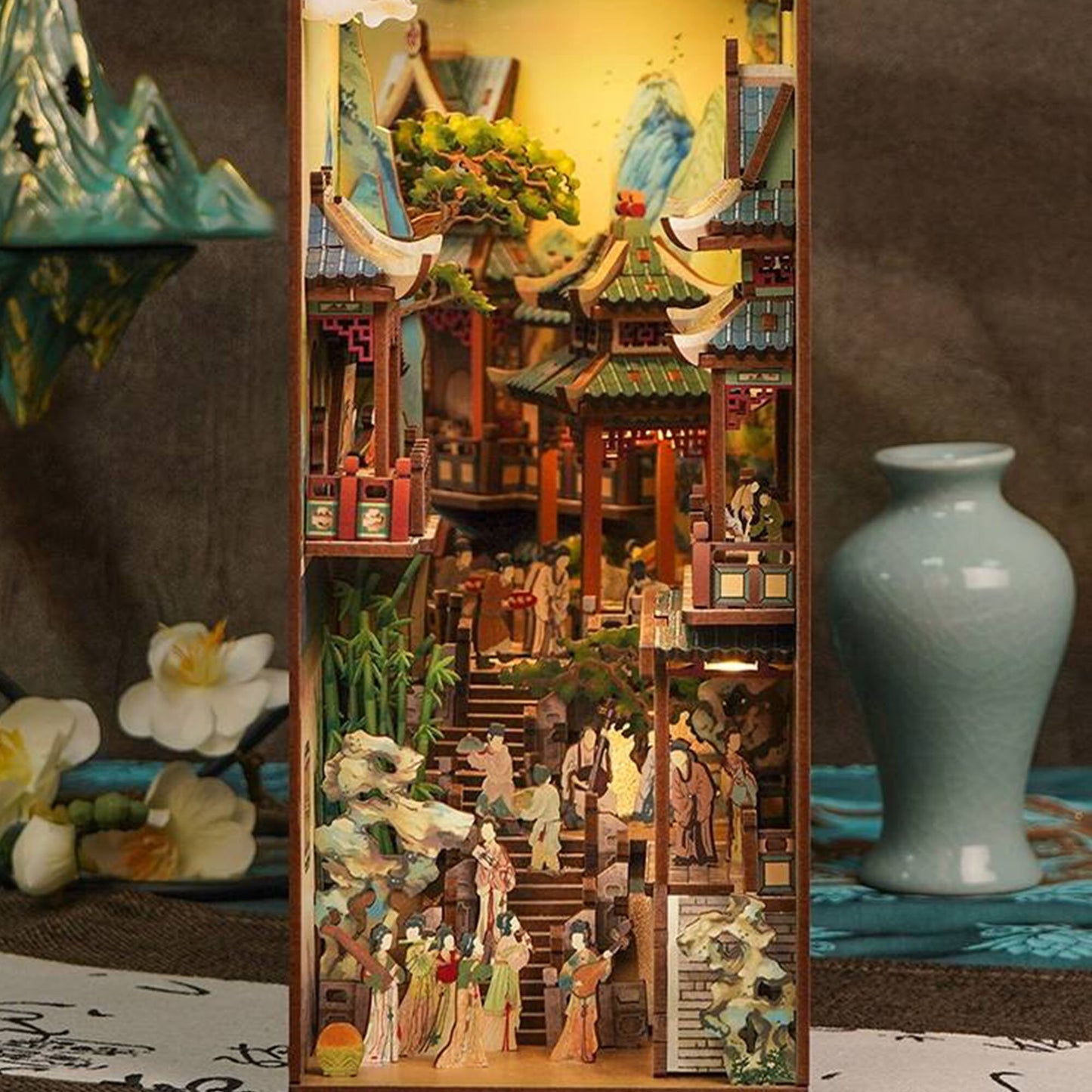 Song Dynasty charm DIY Book Nook Kit Bookshelf Decorations