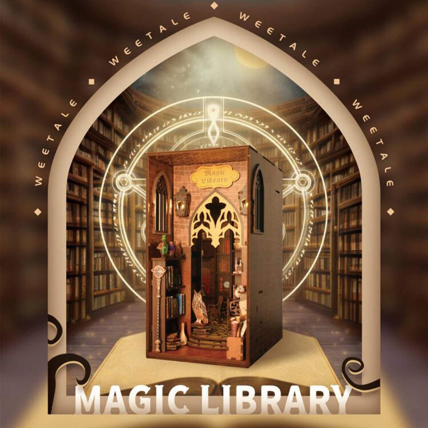 Magic Library DIY Book Nook 3D Wooden Puzzle