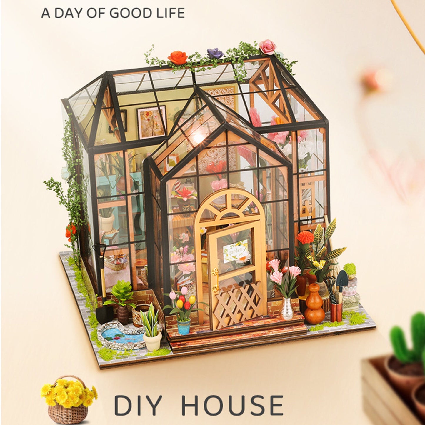 Handmade Miniature House Jenny Garden Assembled